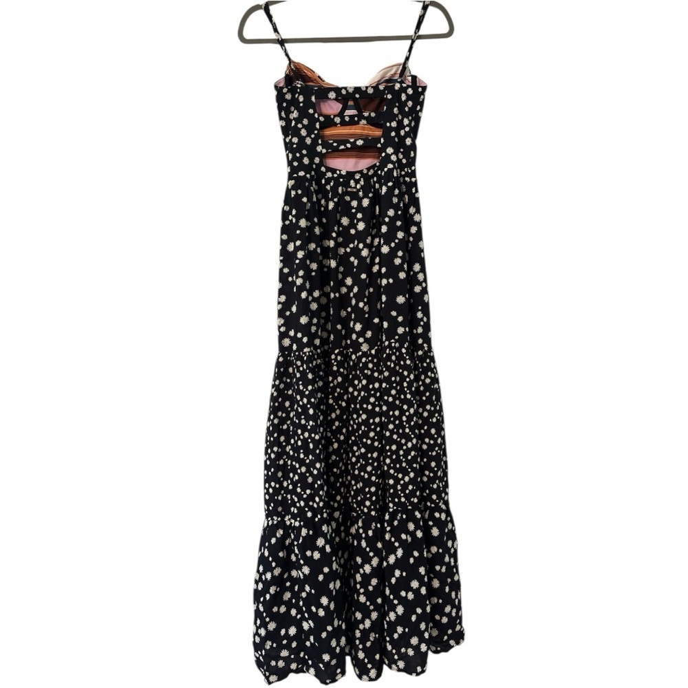 Maaji Dainty Daisy Floral Bustier Maxi Dress in Black Size Medium - Picture 7 of 7